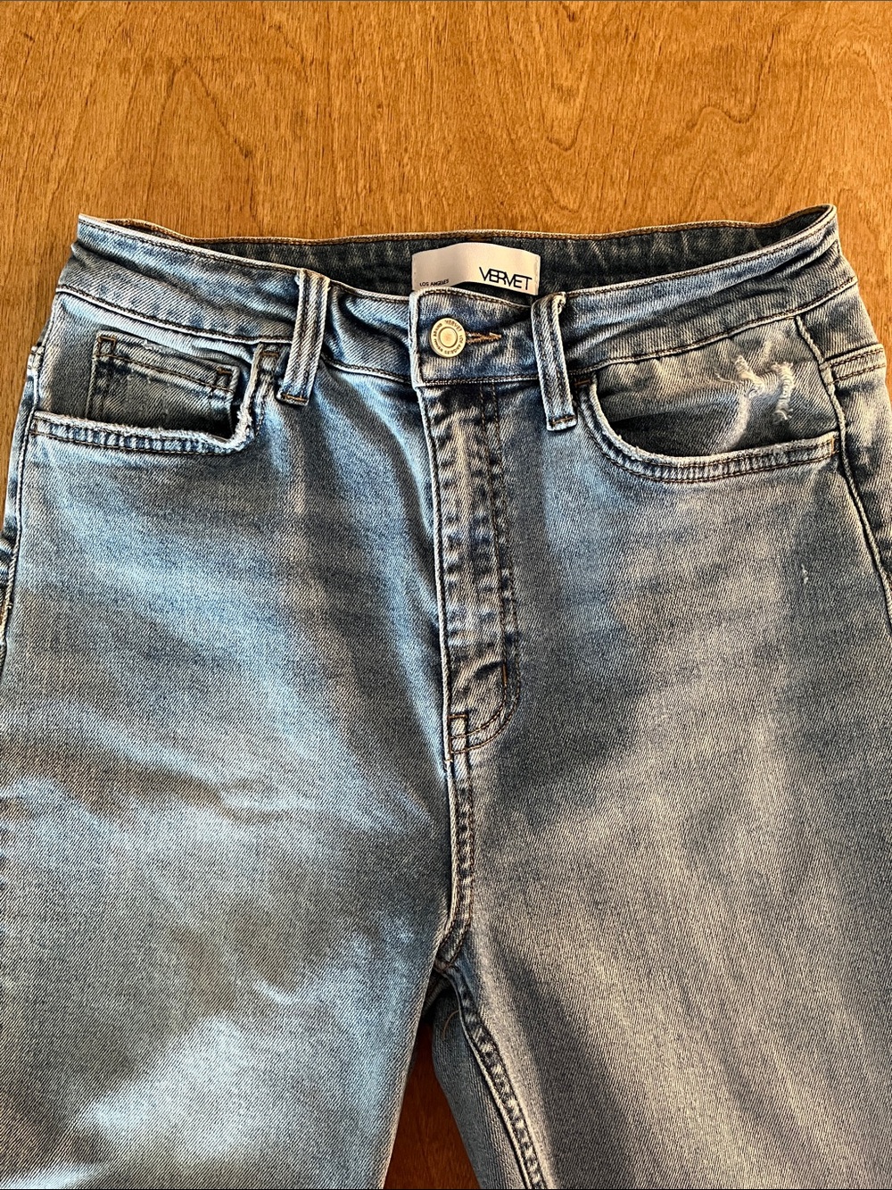 Vervet by Flying Monkey Women's Straight Leg Jeans in Light Blue - Picture 6 of 8